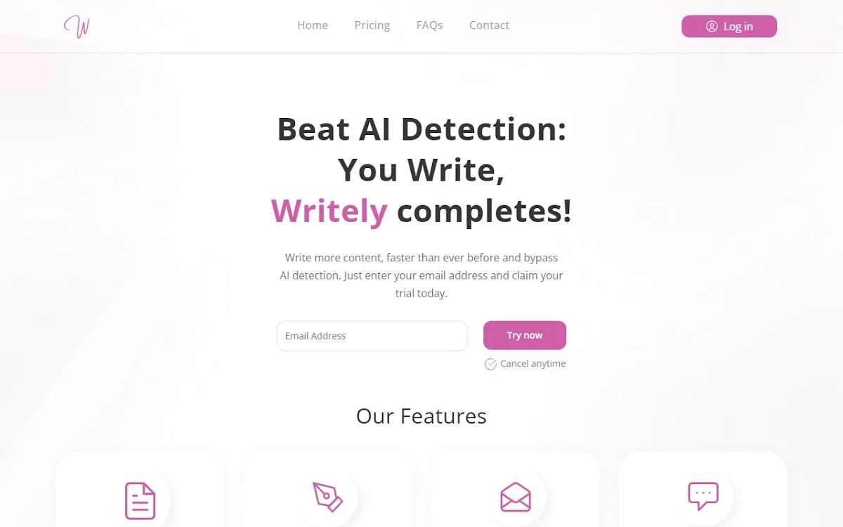 Captura de Writely AI