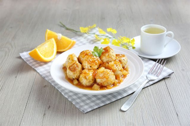 Gà Viên Sốt Mứt Cam