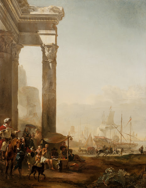Harbour with Antique Ruins 1648