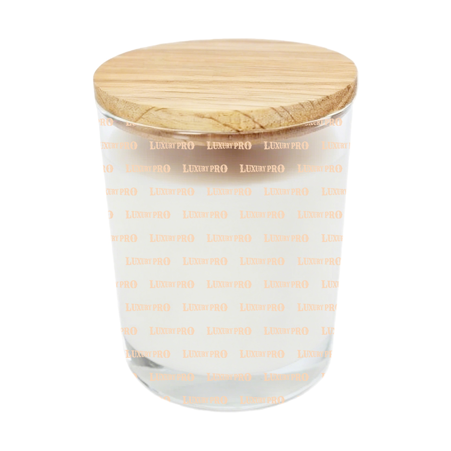Glass with Wooden Lid Scented Candle