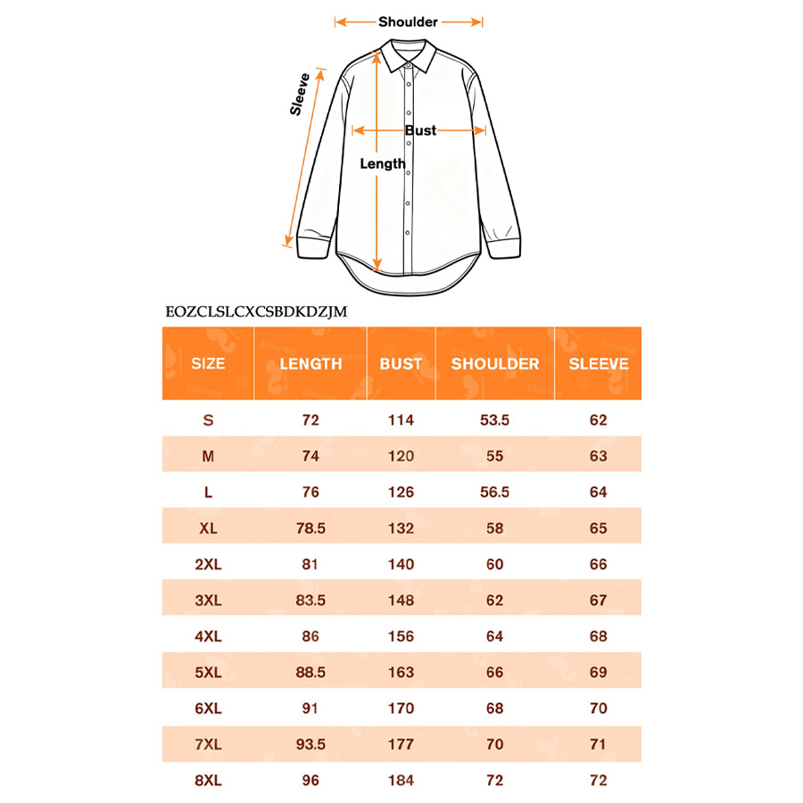 AOP EO Classic Collar Double Layer Long Sleeve Shirt (No Pockets, Slub Linen)