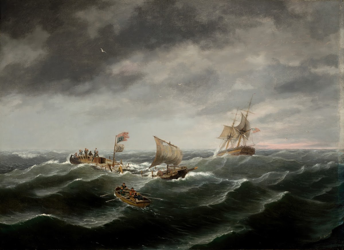 Loss of the Schooner John S Spence of Norfolk Virginia 2d view Rescue of the Sur