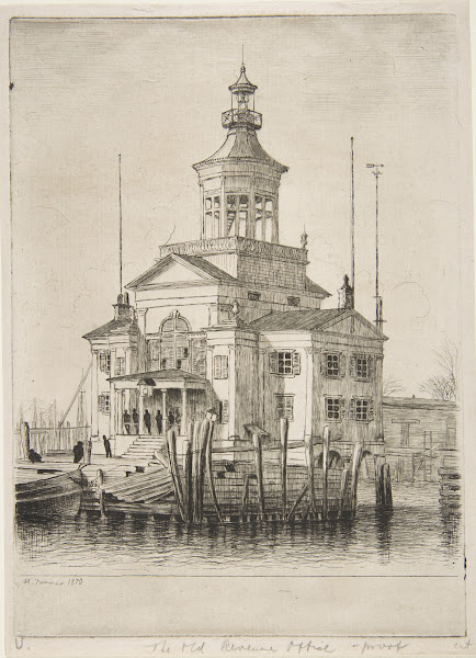 The Old Revenue Office Whitehall from Scenes of Old New York 1870