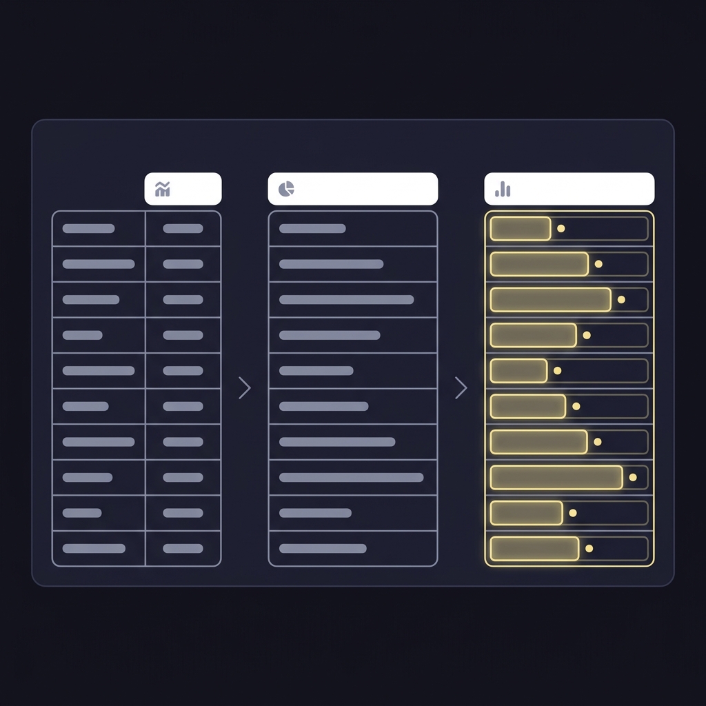 Minimalist 2D vector spreadsheet infographic showing odds conversion columns and a highlighted normalized probability column for How Tennis Moneyline Markets Work using Funded Plays colors