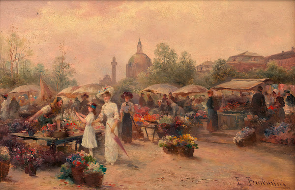 Blumenmarkt am Alten Naschmarkt ca 1890