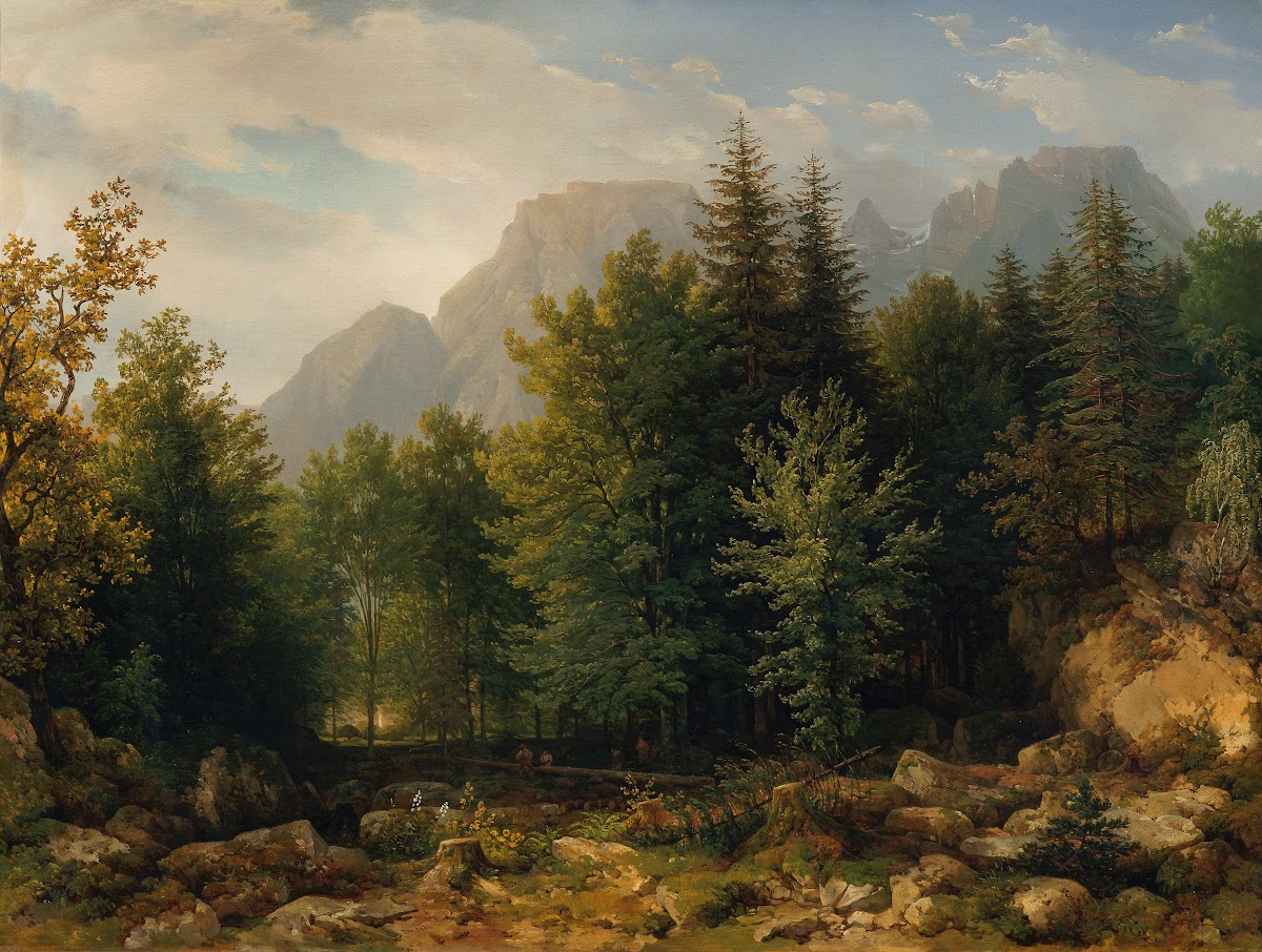 Waldlandschaft im Hochgebirge 1839 1840