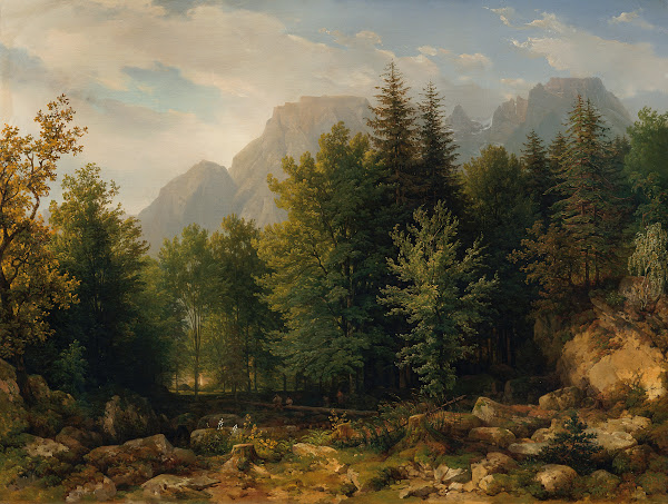 Waldlandschaft im Hochgebirge 1839 1840