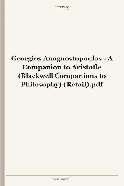 A Companion to Aristotle (Blackwell Companions to Philosophy)