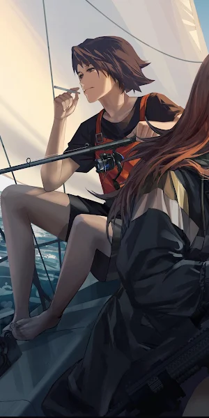 Racer Border Force On Sailboat 4K Wallpaper Background