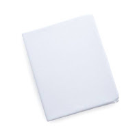 Fitted sheet for children's mattress Twins 120x60 calico white