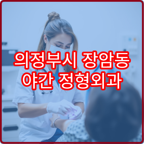 의정부시 장암동 야간 정형외과 발목 염좌 근육통 진료 병원 정리