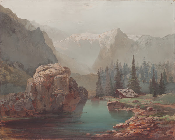 Horská krajina s jezerem 1843 1855