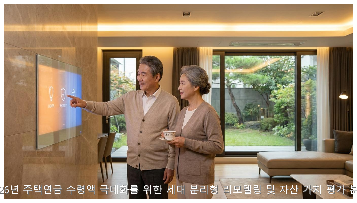 2026년 주택연금 수령액 극대화를 위한 세대 분리형 리모델링 및 자산 가치 평가 분석 핵심 안내 및 분석 인포그래픽 (6)