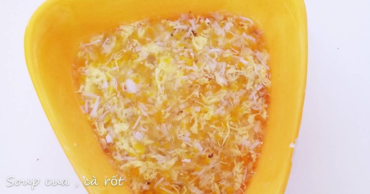 Soup cua cho bé ăn dặm