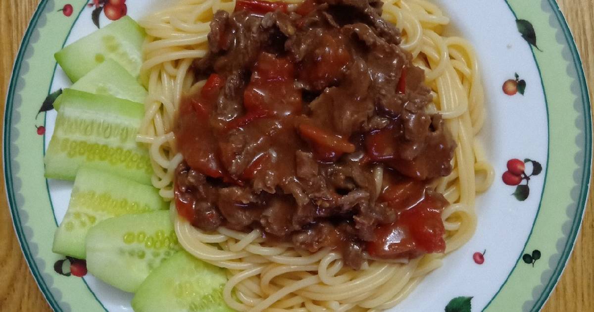 Mỳ ý sốt thịt bò