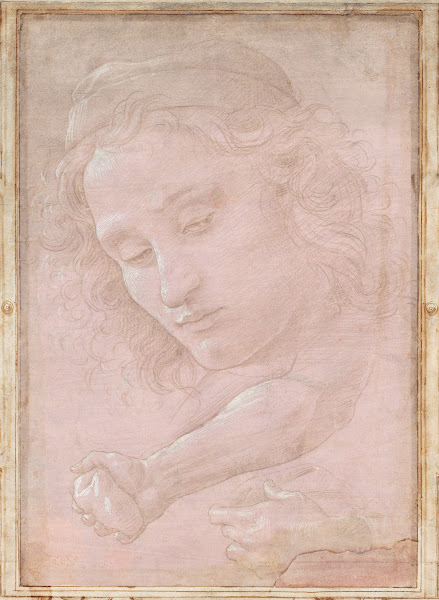 Head of a Youth Wearing a Cap a Right Forearm with the Hand Clutching a Stone an