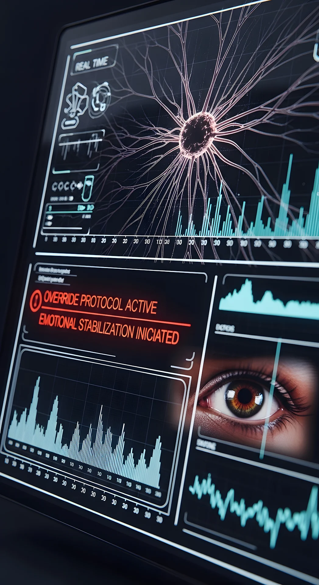 Neuro Stabilization Protocol Monitoring Screen UI - Free 4K mobile Wallpaper