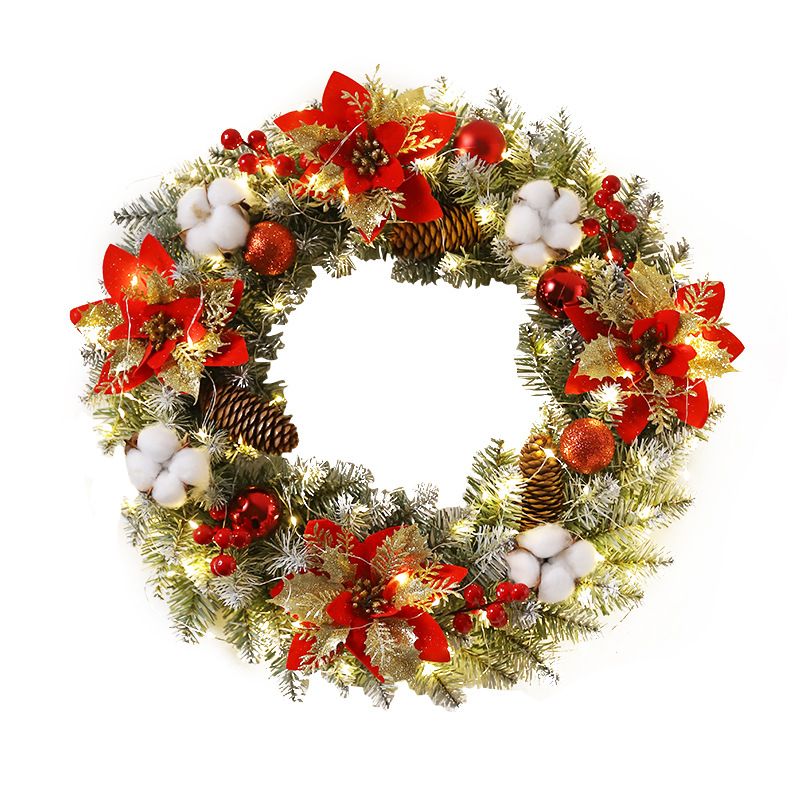 Christmas wreath with lighting
