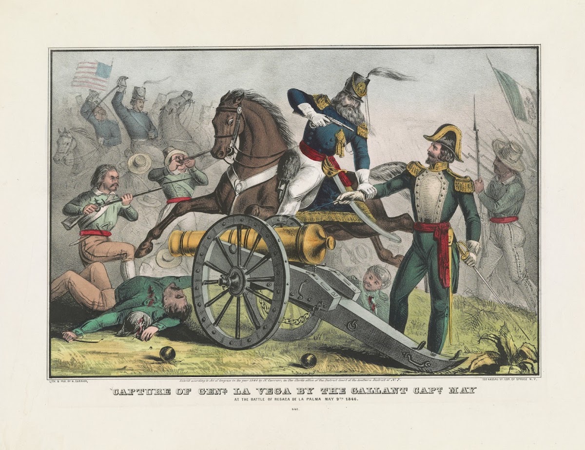 Capture of Genl La Vega by the gallant Capt May at the Battle of Resaca de la Pa