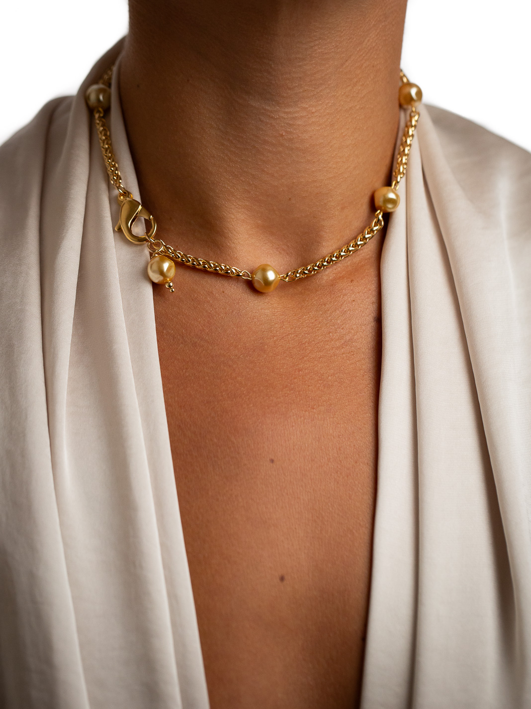 Колье-чокер Linette со вставками ювелирного жемчуга