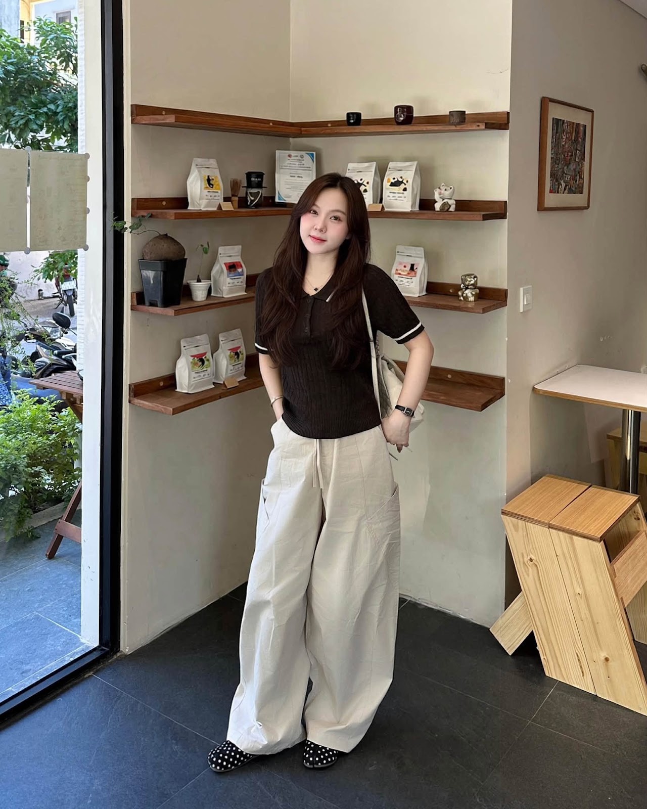 Áo len cổ bẻ trơn viền cổ XONXEN SHOP 5116 – Image 10