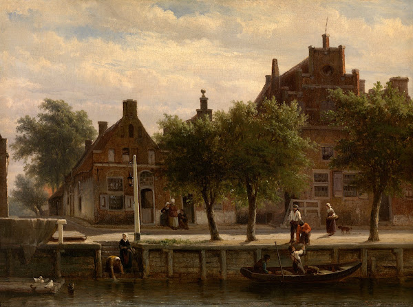 A View of the Harbour of Hasselt Overijssel 1862