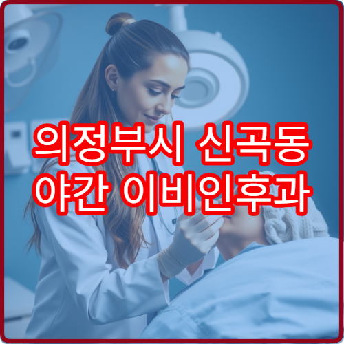 의정부시 신곡동 야간 이비인후과 목감기 편도염 진료 병원 정리