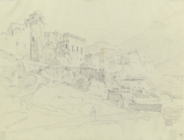 Capri Gebäude an einer bergaufführenden Straße 1826