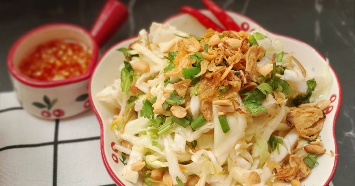 Gỏi bắp cải rau sống