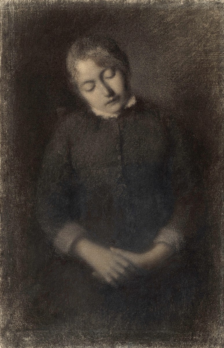 Portrait of the Artists Wife Asleep Marie Guilloux c 1880