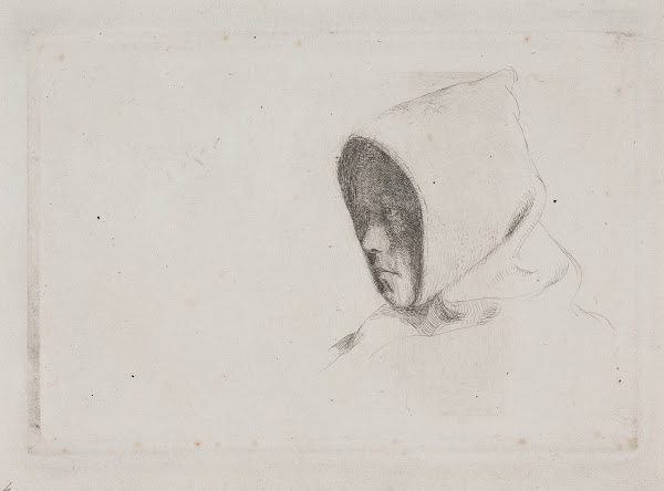 Hoved med munkehætte 1868