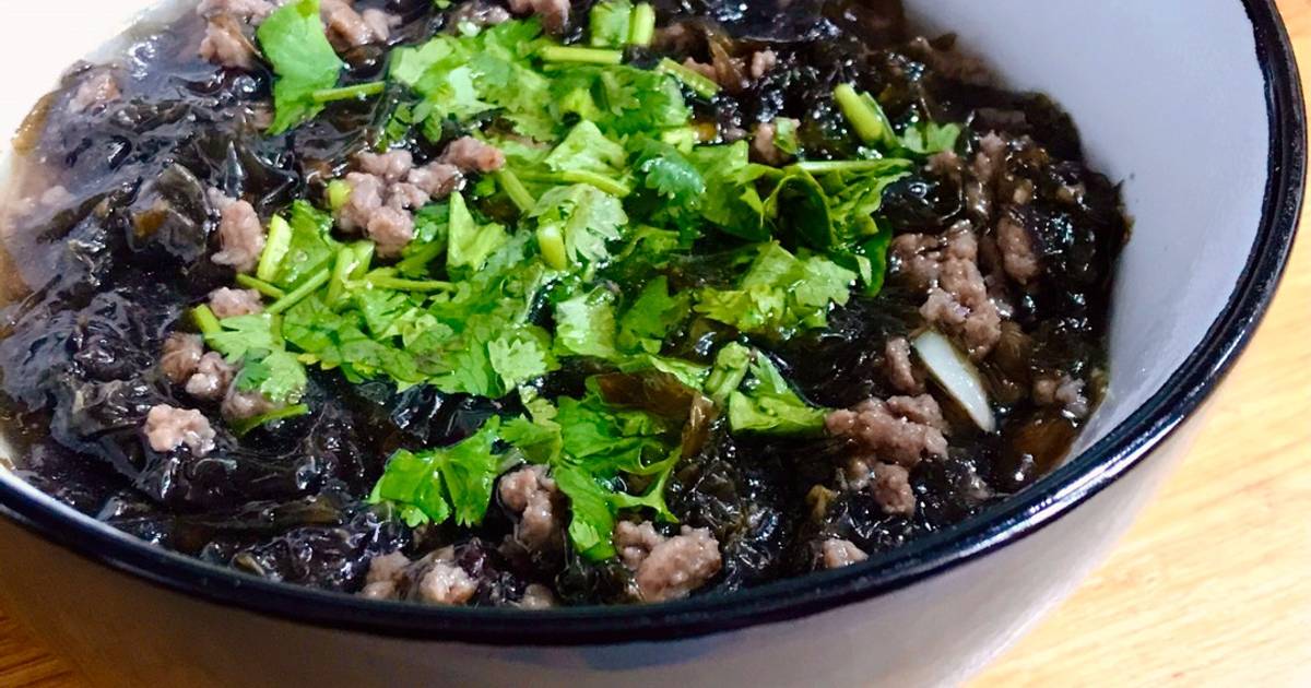 Canh Rong Mứt Nấu Thịt Bò Bằm