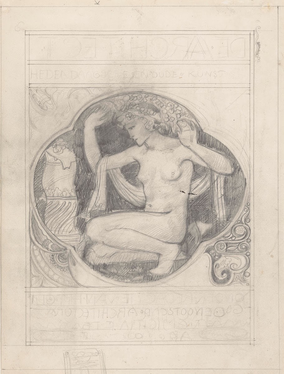 Ontwerpschets voor de omslag van De Architect 1878   1938