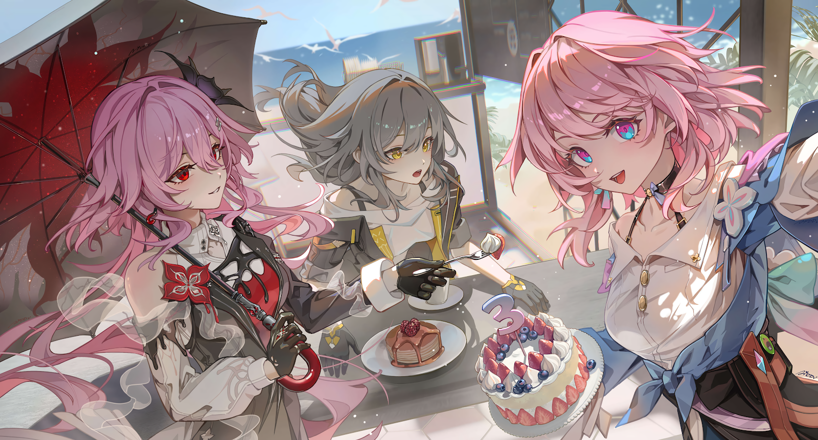 Honkai Star Rail Anniversary Celebration - Anime Digital Art 4K Wallpaper (4439x2392)