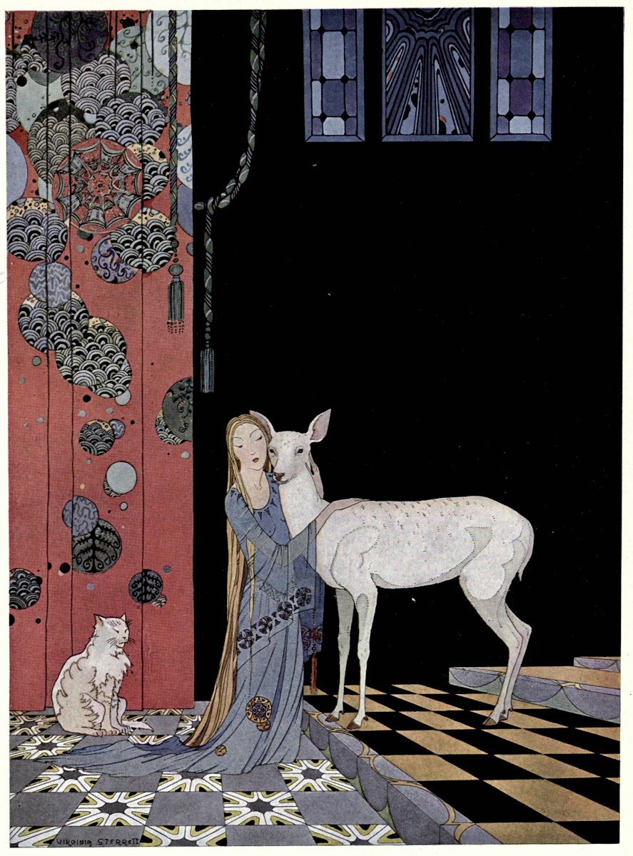 She threw her arms around the neck of Bonne Biche 1920