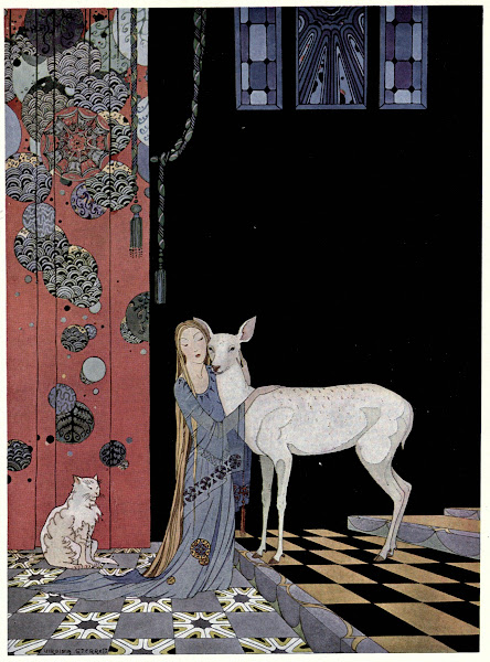 She threw her arms around the neck of Bonne Biche 1920