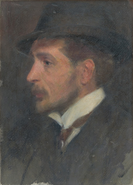 Self Portrait from Profile in a Hat 1900