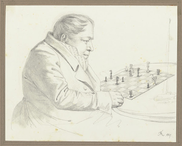 Man at the chess board 1827