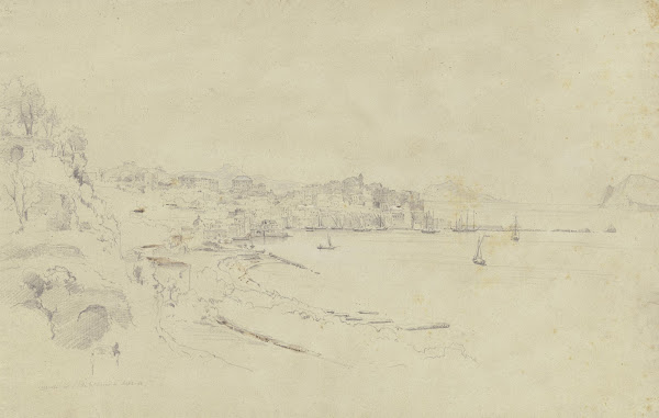 Pozzuoli mit der Villa des Cicero 1863