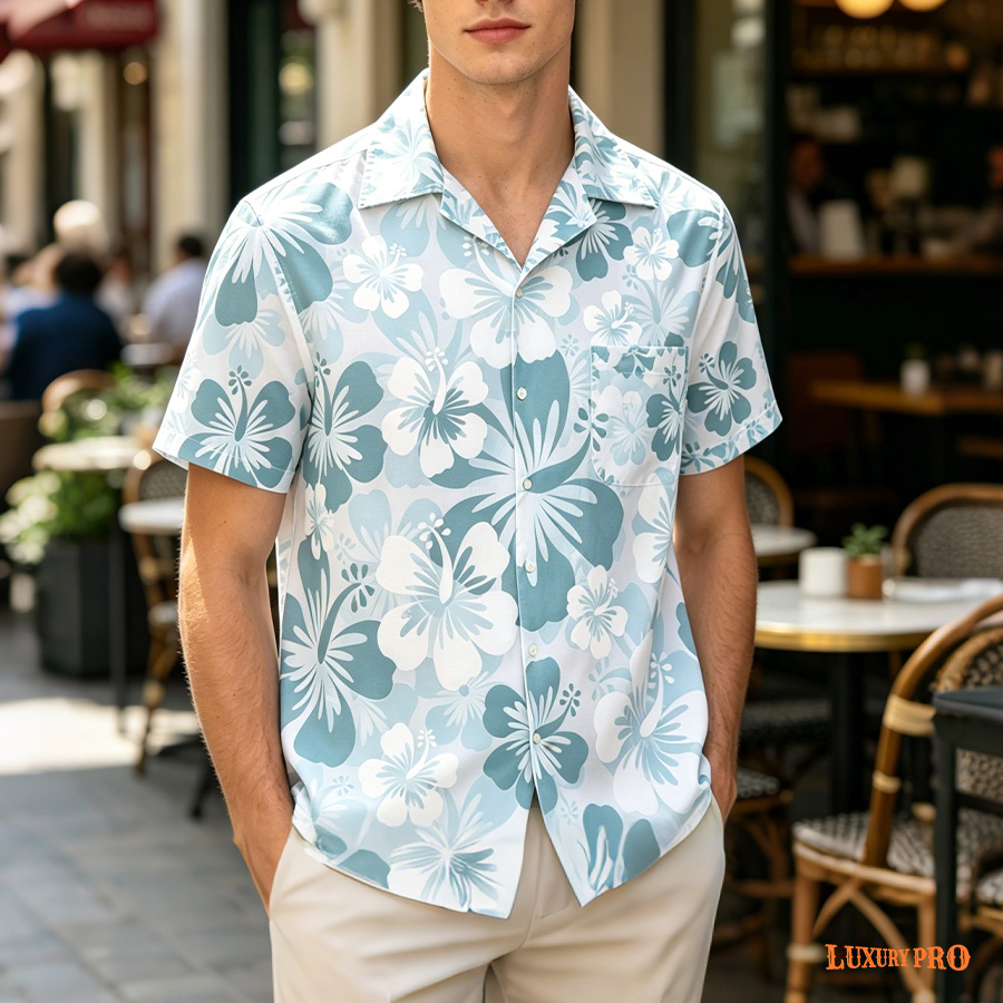 AOP EO Brazilian Collar With Pocket – Linglong Linen Fabric