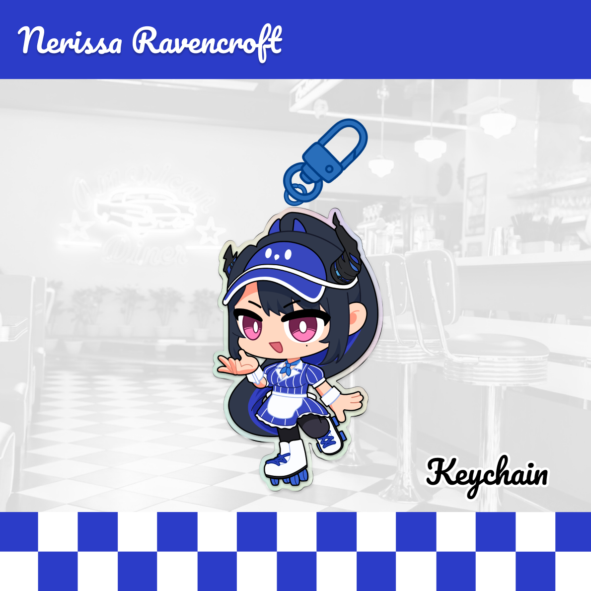 HoloDiner - Nerissa Ravencroft Holographic Keychain by Ruva