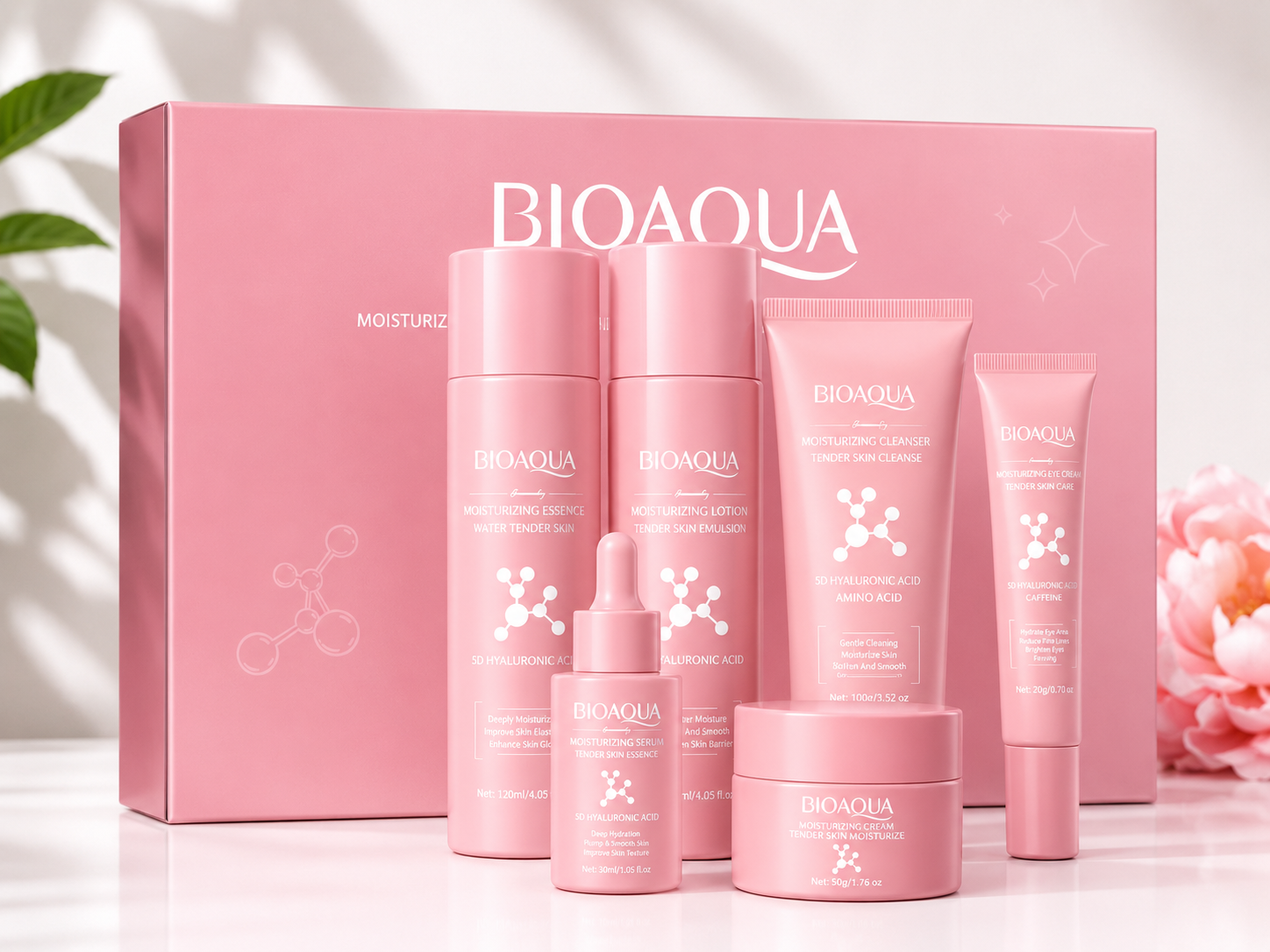 BIOAQUA 5D Hyaluronic Acid Skincare Set (6 Piezas)