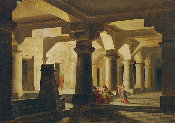 Tempelraum bei Nacht Josef im Kerker die Träume auslegend 1838