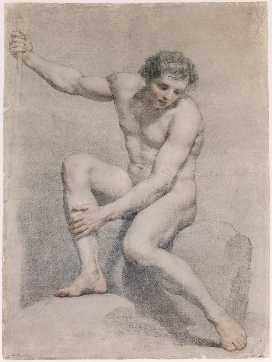 A Seated Male Nude c1760
