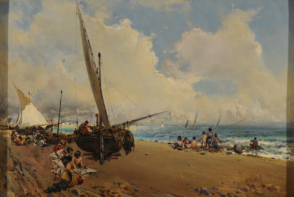 En la playa circa 1880 1886