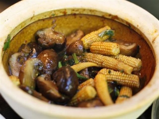 Nấm Hương Kho Bắp Non