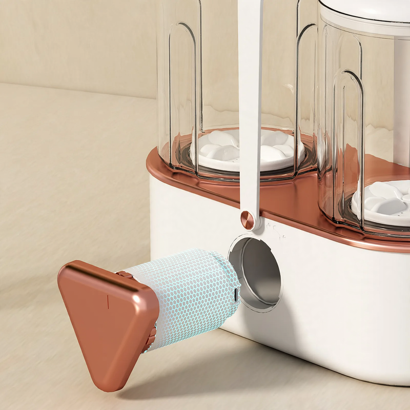 Portable double washing machine with battery, cordless