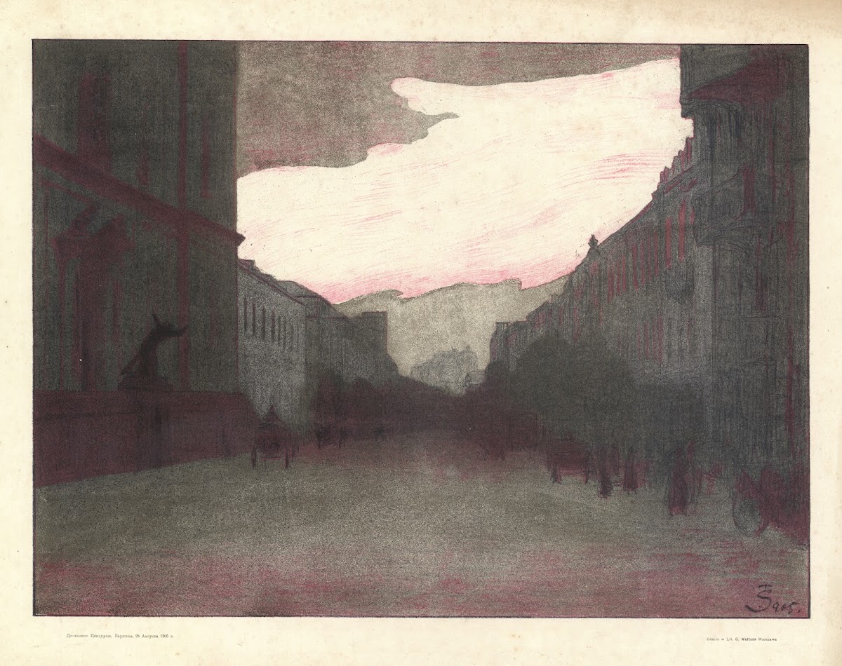 Krakowskie Przedmieście w Warszawie 1905