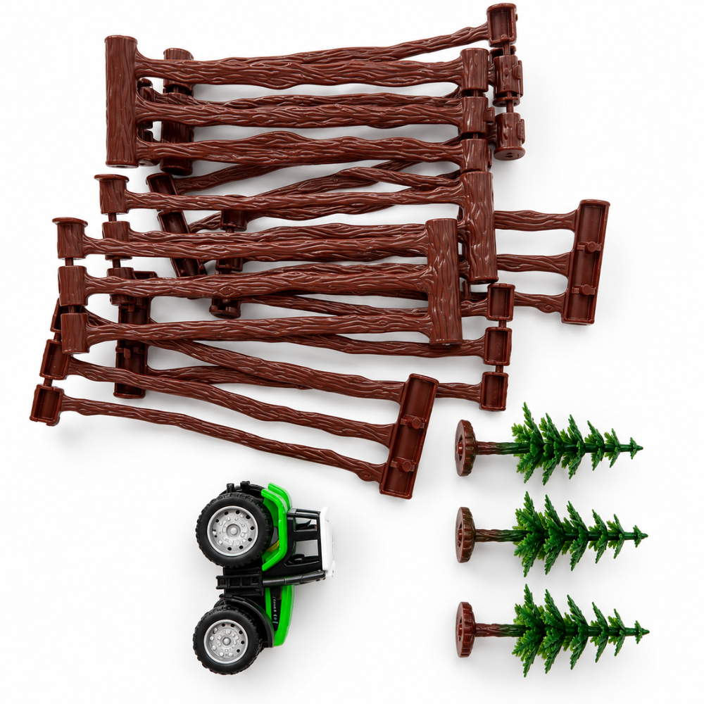 36Pcs Tractor Cake Topper Set with Farmer, Trees & Fences - Farm Theme Birthday Party Supplies for Kids Boys Girls, Farm Cake Decorations for Halloween, Christmas, Holiday Parties view 5