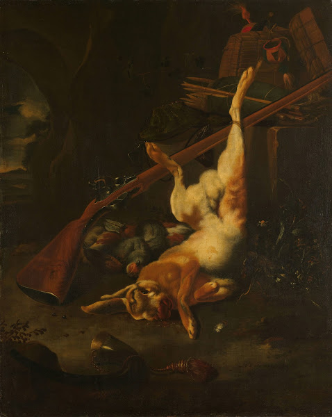 A Hunters Bag with Dead Hare 1660   1695